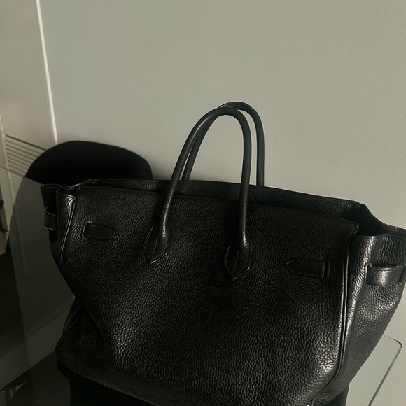 Hermes Black Leather Briefcase with Structured Design - Picture 4 of 4